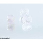 Hopeafoliohelmi pyöreä 10 mm kirkas vaaleanpunaisella kiehkura-kuviolla, 1 kpl