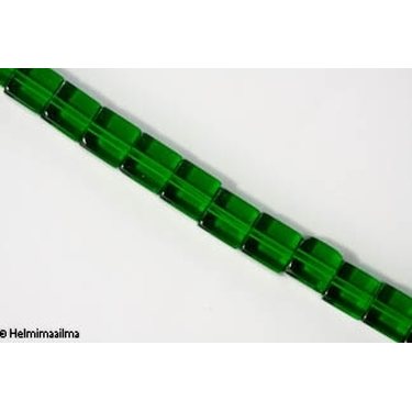 Kristallihelmi kuutio 10 mm, vihreä, n. 33 cm nauha